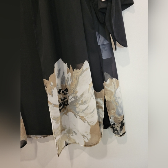 Susan Graver 2 Piece Matching Set Black Blouse & Cordinating Topper In Small - Picture 3 of 14